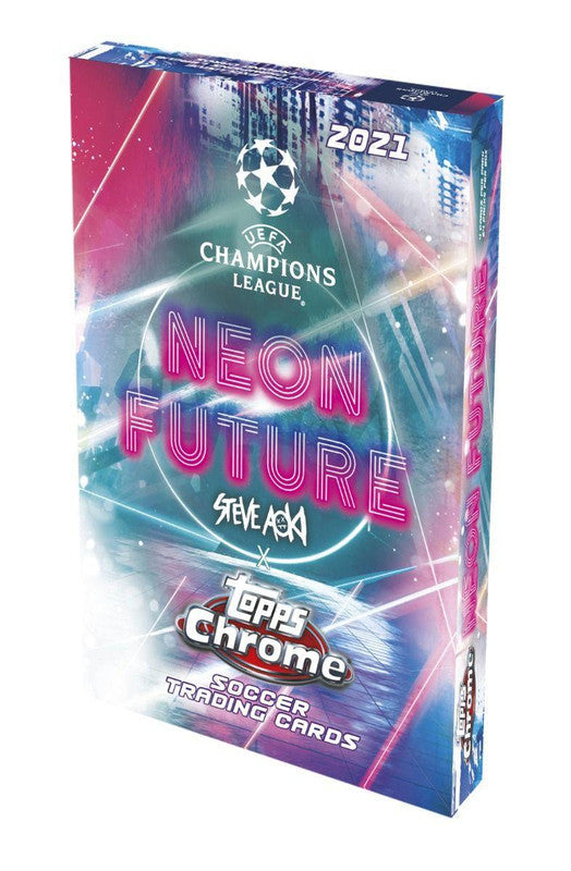 2020-21 Topps UEFA Champions League Chrome Steve Aoki X Neon Futures Soccer Hobby Box