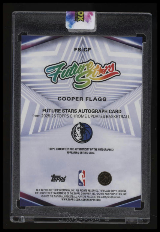 2025-26 Topps Chrome Update Sapphire Cooper Flagg Future Stars Auto Gold #/50