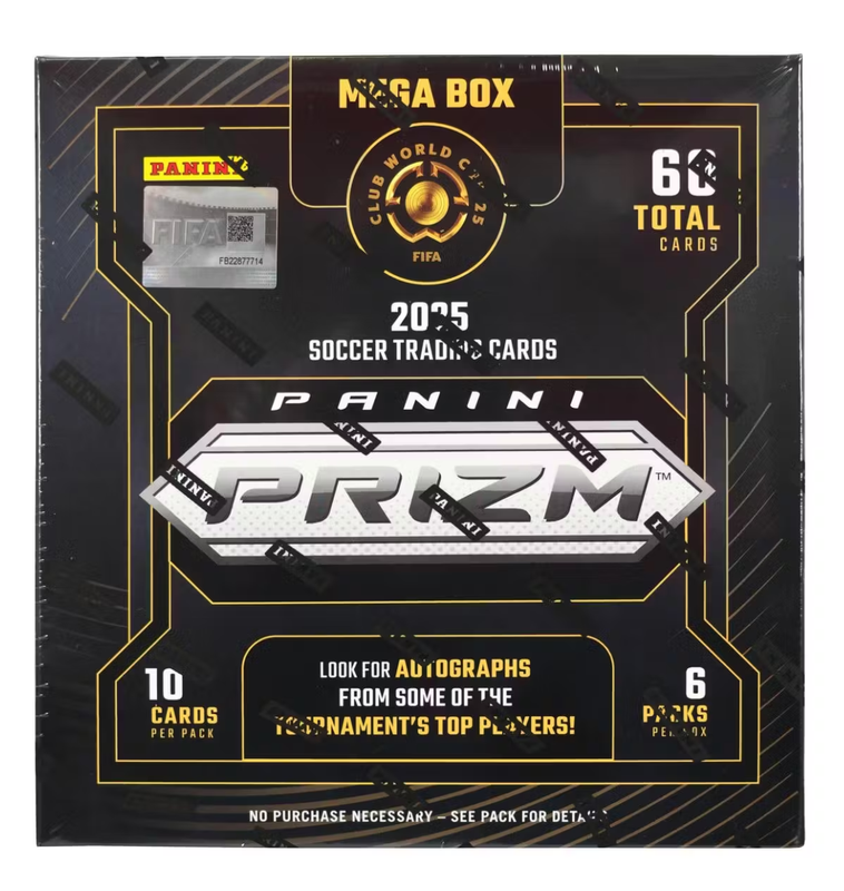 2025 Panini Prizm FIFA Club World Cup Soccer Hobby Mega Box