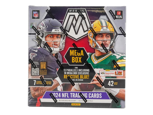 2024 Panini Mosaic Football Mega Box (Reactive Blue) - CardVault Collections