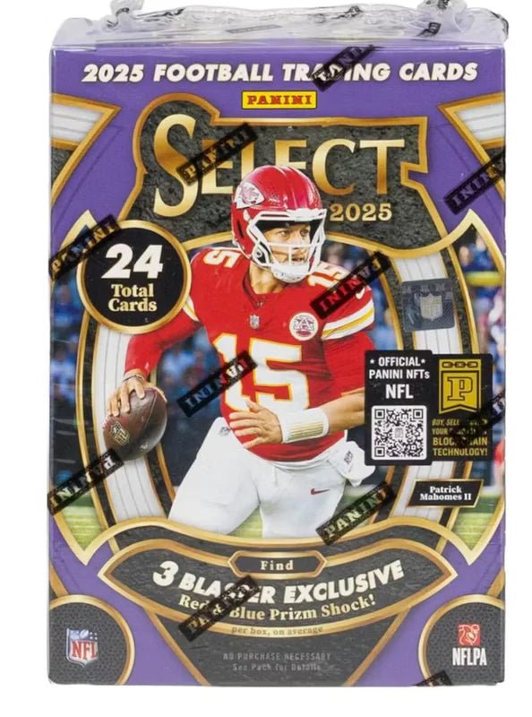 2025 Panini Select Football Blaster Box (Red & Blue Shock Parallels) (SALE) - CardVault Collections