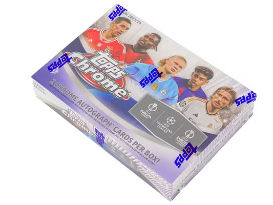 2023/24 Topps Chrome UEFA Club Competitions Soccer Breakers Delight Box