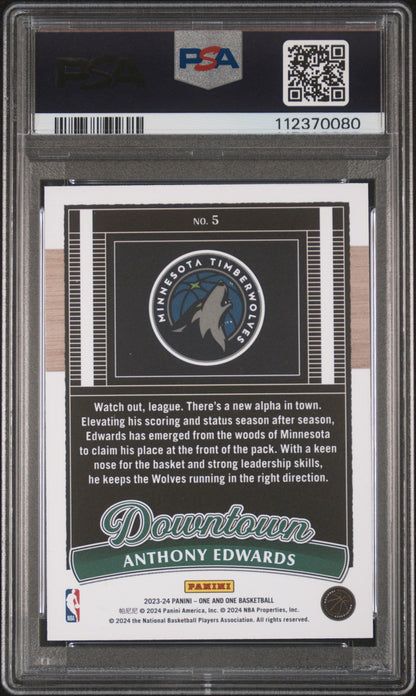 2023 Panini One And One Downtown Anthony Edwards PSA 10