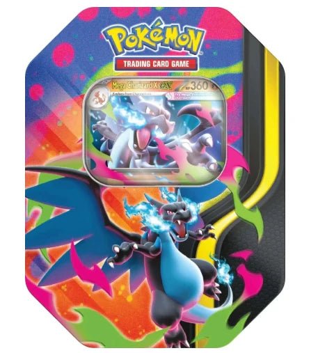 Pokemon TCG: Mega Evolution - Mega Charizard X Tin - CardVault Collections